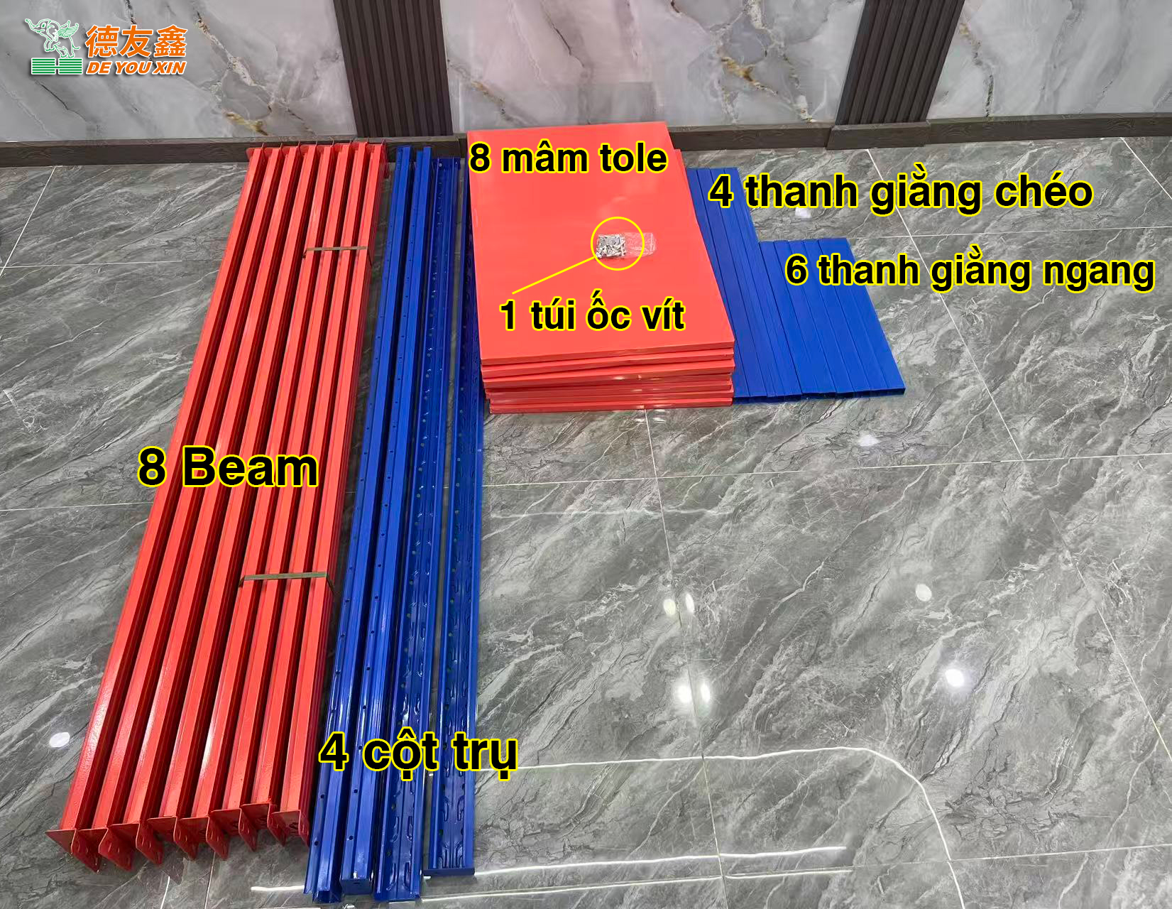 chi tiết phụ kiện kệ trung tải